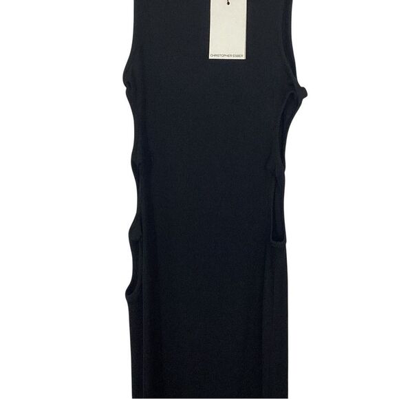 CHRISTOPHER ESBER NWT Size AU 10 US M Black Oblix Maxi Dress Cut Out Rib Knit - Picture 5 of 16
